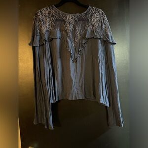 Blue Lace Blouse